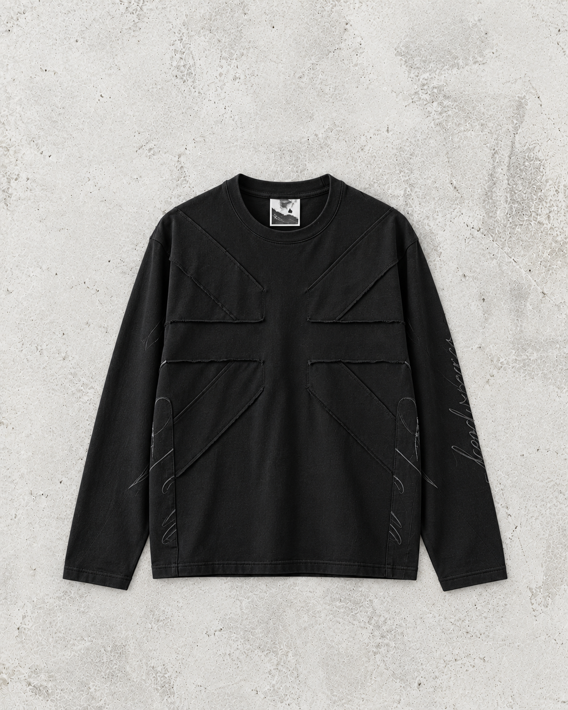Retro Kreuz Sweatshirt Langarm