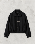 Schwarz Flugzeug Jacke Harajuku Retro