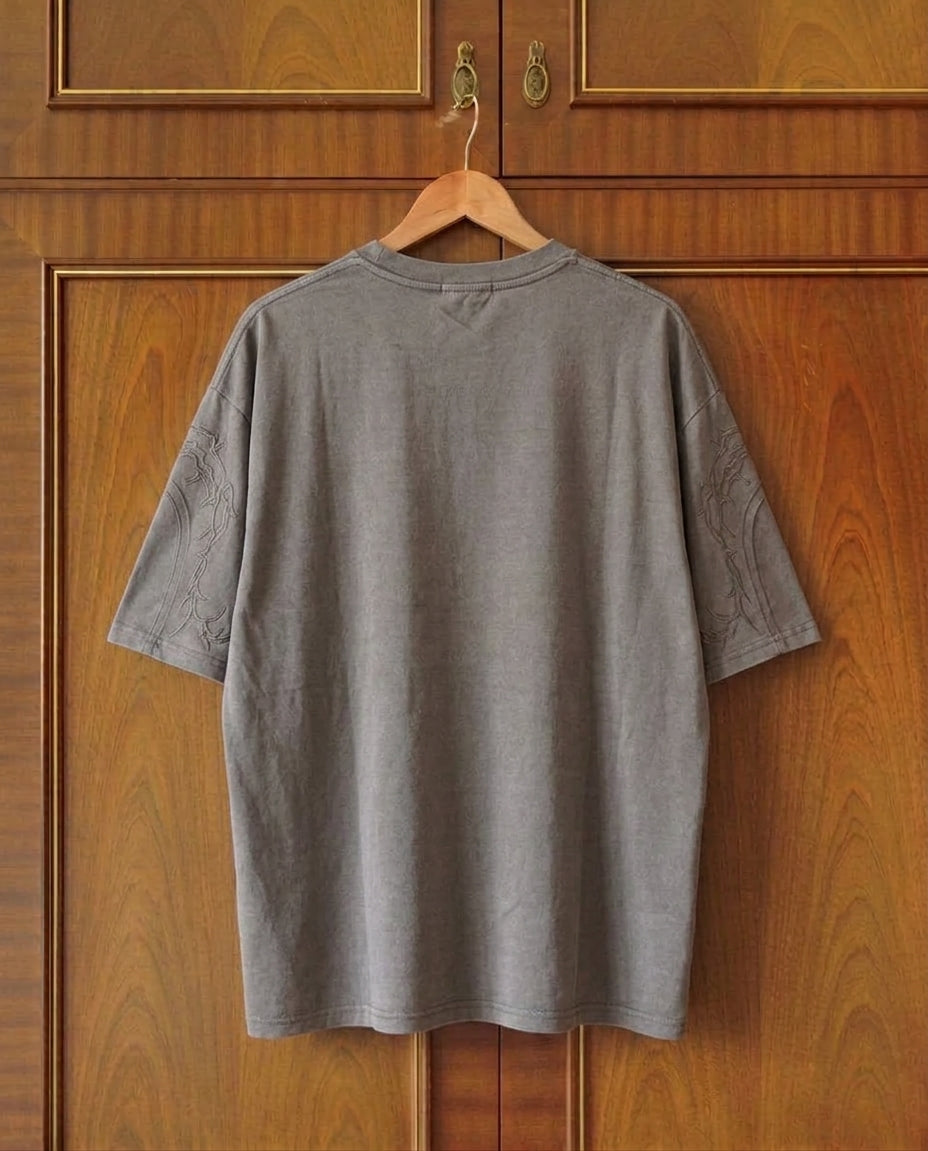 Stickerei Vintage Wildleder T Shirt Streetwear Harajuku Hip Hop Übergroßen T-shirt Sommer T Tops Unisex