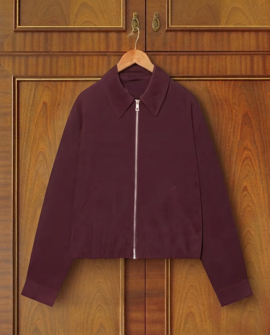Woolen Zipper Loose Short Jacket Women Long Sleeve Lapel Solid 2025, Autumn Winter Commuter Coat Street Office Warm Ladies Outerwear