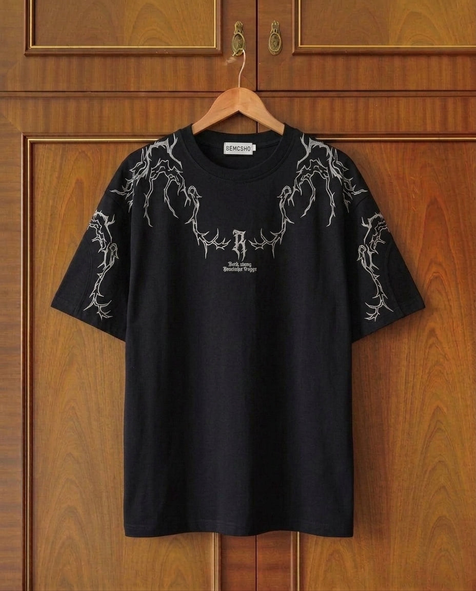 Stickerei Vintage Wildleder T Shirt Streetwear Harajuku Hip Hop Übergroßen T-shirt Sommer T Tops Unisex