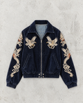 Gestickte Samt Japan Boxer Jacke