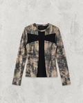 Frauen Y2k Kleidung Gerippte Tops Vintage Harajuku Kreuz Druck T-shirt Grunge Ästhetische Langarm Patchwork Tops Trend 2000er Jahre