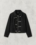 American Y2K Harajuku Black Retro Gothic High Street Airplane Button Jacket for Men and Women Fashionable Korean Casual Vintage Jacket