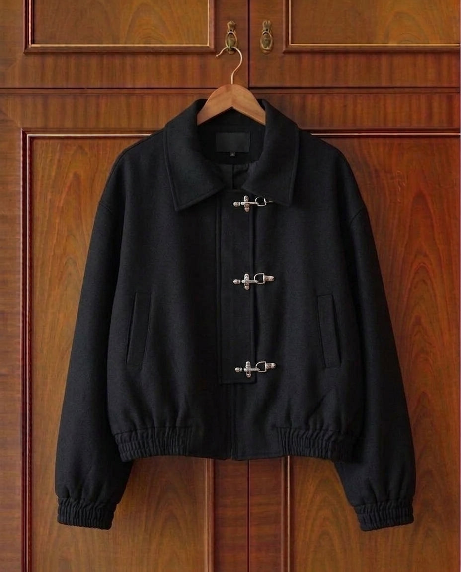 Black Gothic Airplane Button Jacket Y2K American Harajuku Retro High Street Men and Women Korean Fashion Punk Casual Jackets