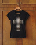 Kurzarmshirt mit Nieten