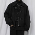 Schwarz Gothic Flugzeug Taste Jacke Y2k Amerikanischen Harajuku Retro High Street Männer Und Frauen Koreanische Mode Punk Casual Jacken