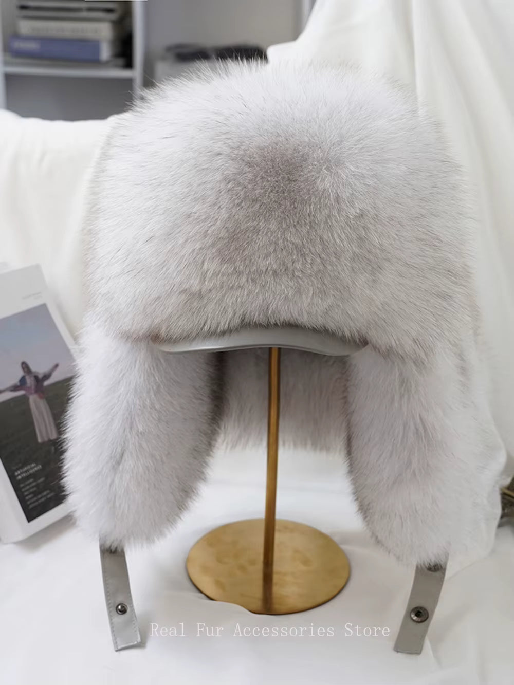 Neue Winter Herren 100% Echt Silber Fuchs Pelz Bomber Hut Waschbären Pelz Uschanka Kappe Trapper Russische Mann Ski Hüte caps Echtes Leder