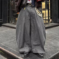 INCERUN Herren-Hose mit weitem Bein, gestreift, Jogger, Übergröße, Knopfleiste, Freizeithose, Herren, Streetwear, 2025, modisch, lockere lange Hose, S-5XL