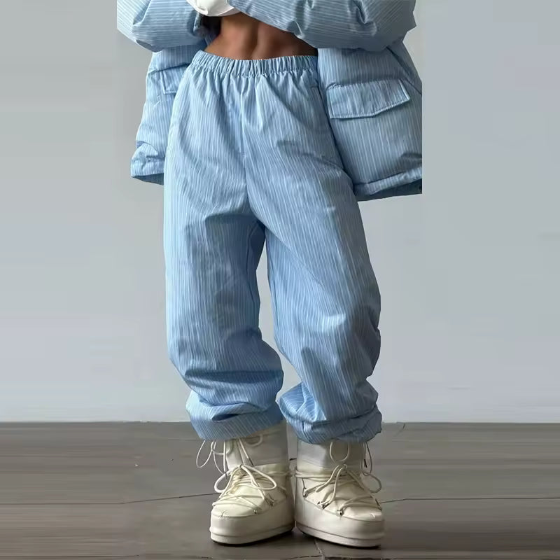 lockere dicke Hose, 2026 Herbst-Winter-Skianzug für Damen.