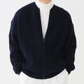 Männer Einfarbig Zipper Strickjacke Pullover Winter Neue Mehrere Taschen Stricken Pullover Mäntel Casual Stehkragen Strickjacke Oberbekleidung