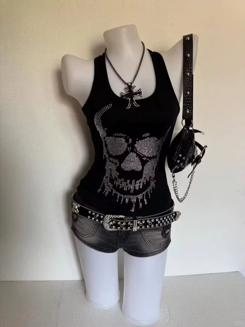 Sommerliche Neuheit: Metallring-Dekoration, Schlankmachendes Ärmelloses Damen-Oberteil, Retro-Waschstoff-Camisole-Weste für Frauen