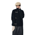 Amerikanische Y2k Harajuku Schwarze Retro Gothic High Street Flugzeugknopf-Jacke für Männer und Frauen Modische Koreanische Lässige Vintage-Jacke